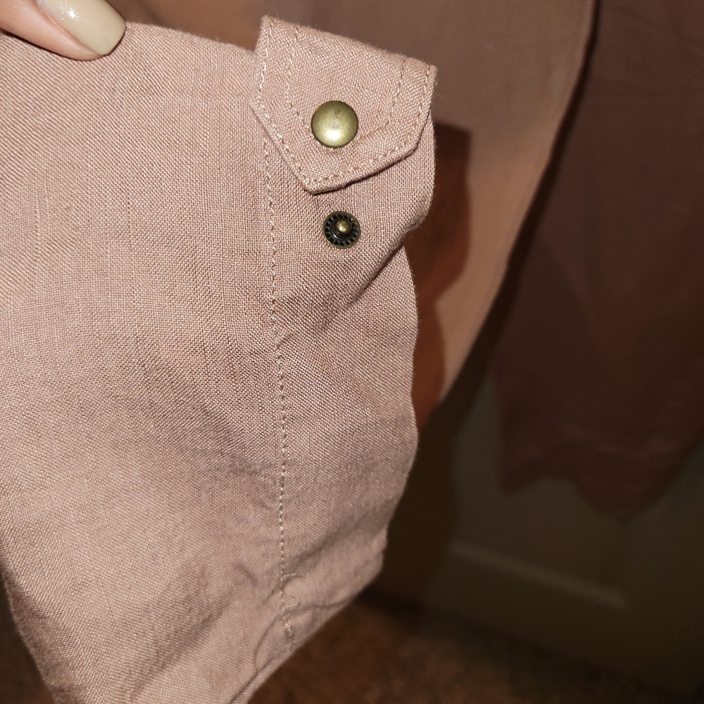 Button Front Utility Jumpsuit. Medium But Runs Bi… - image 7